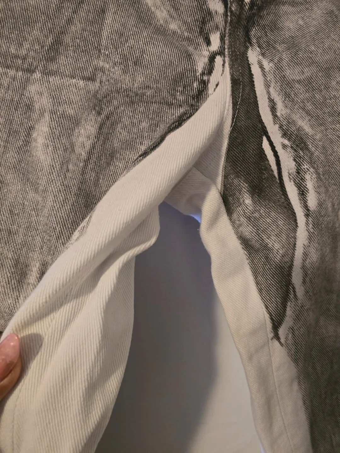 OkayThxBye trompe l'oeil denim print pants size 2 - photo 4