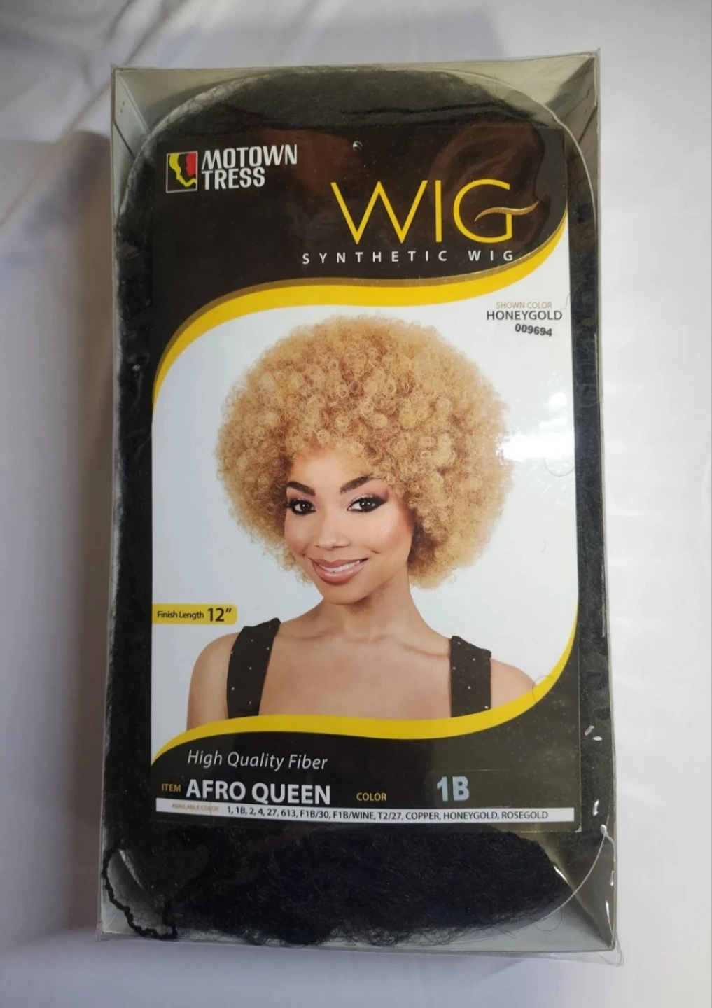 Motown Tress Afro Queen Synthetic Wig Honeygold 12"