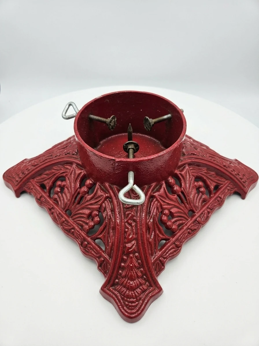 Red Cast Iron Christmas Tree Stand