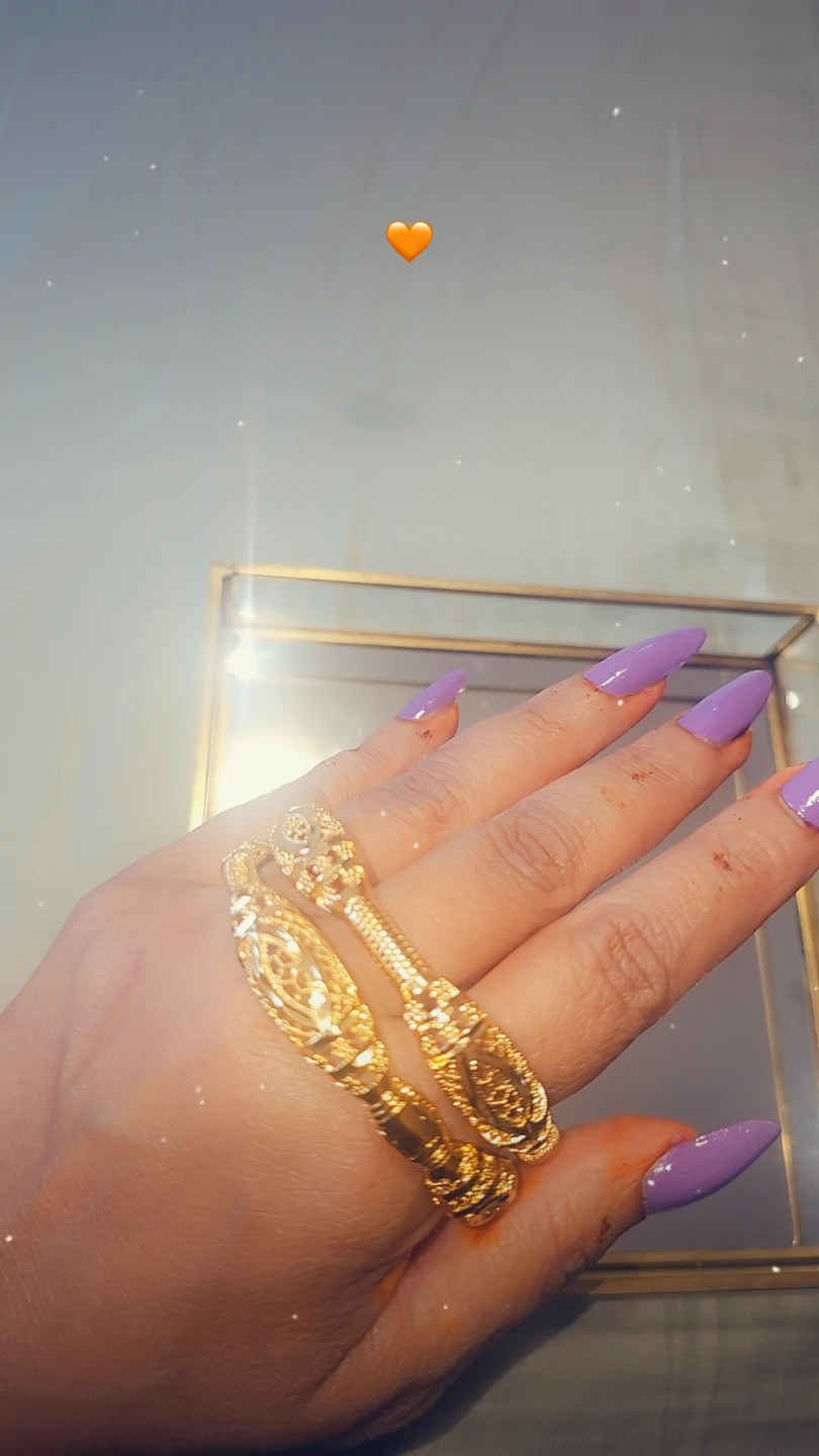 24 karat Gold plated Bangles set of 2 - photo 3