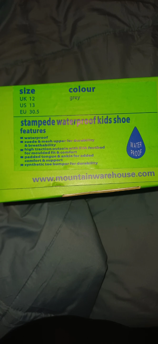 Mountain Warehouse Stampede Waterproof Kids Shoes - Grey - photo 3