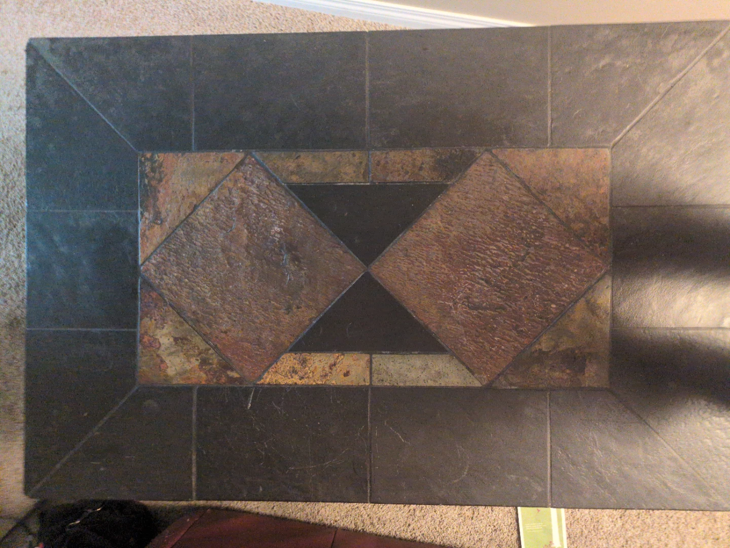 Solid, 2"thick  Slate Coffee Table - photo 5