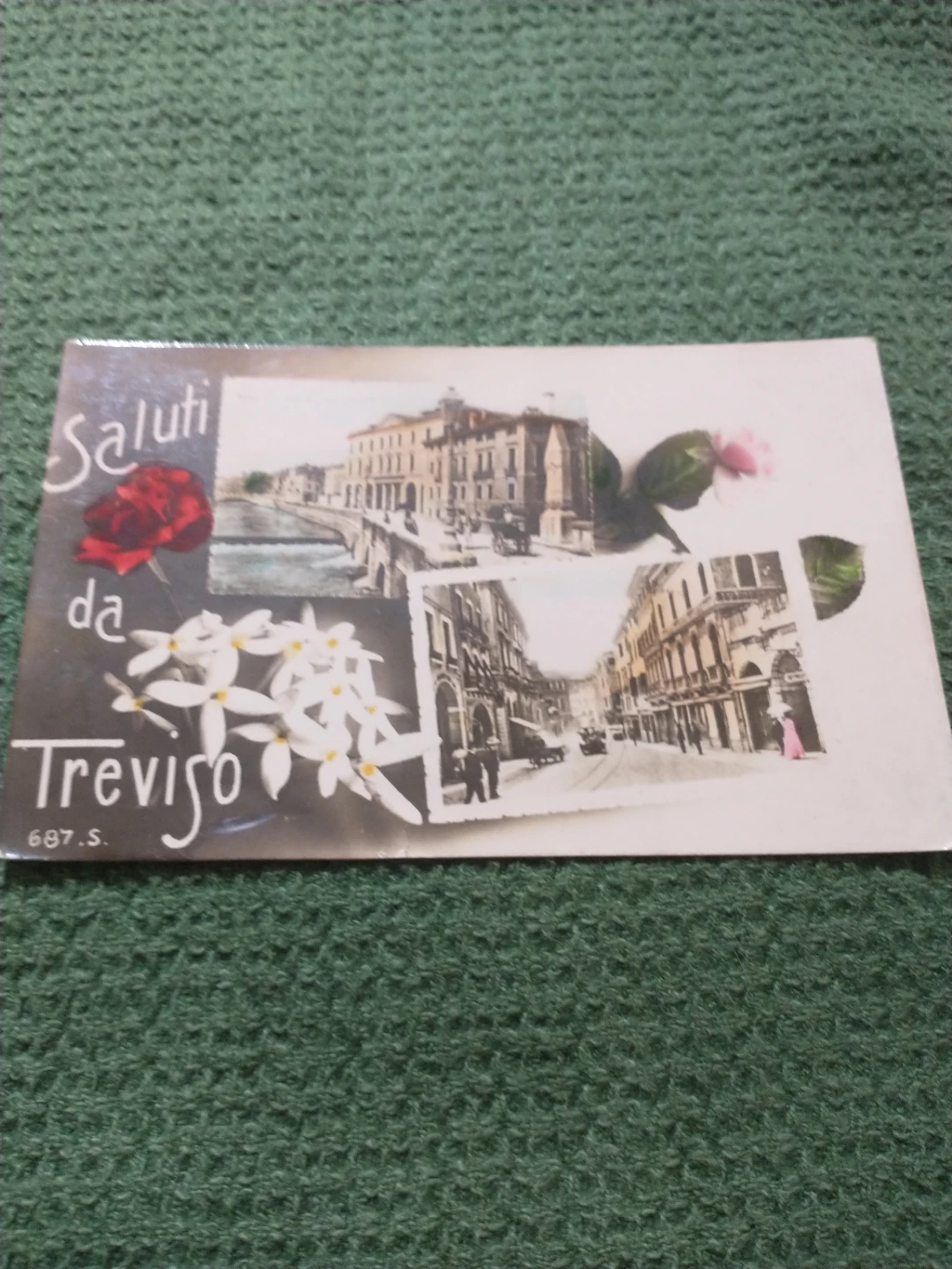 1918 WWI Treviso postcard sent field post and censored to UK - photo 2