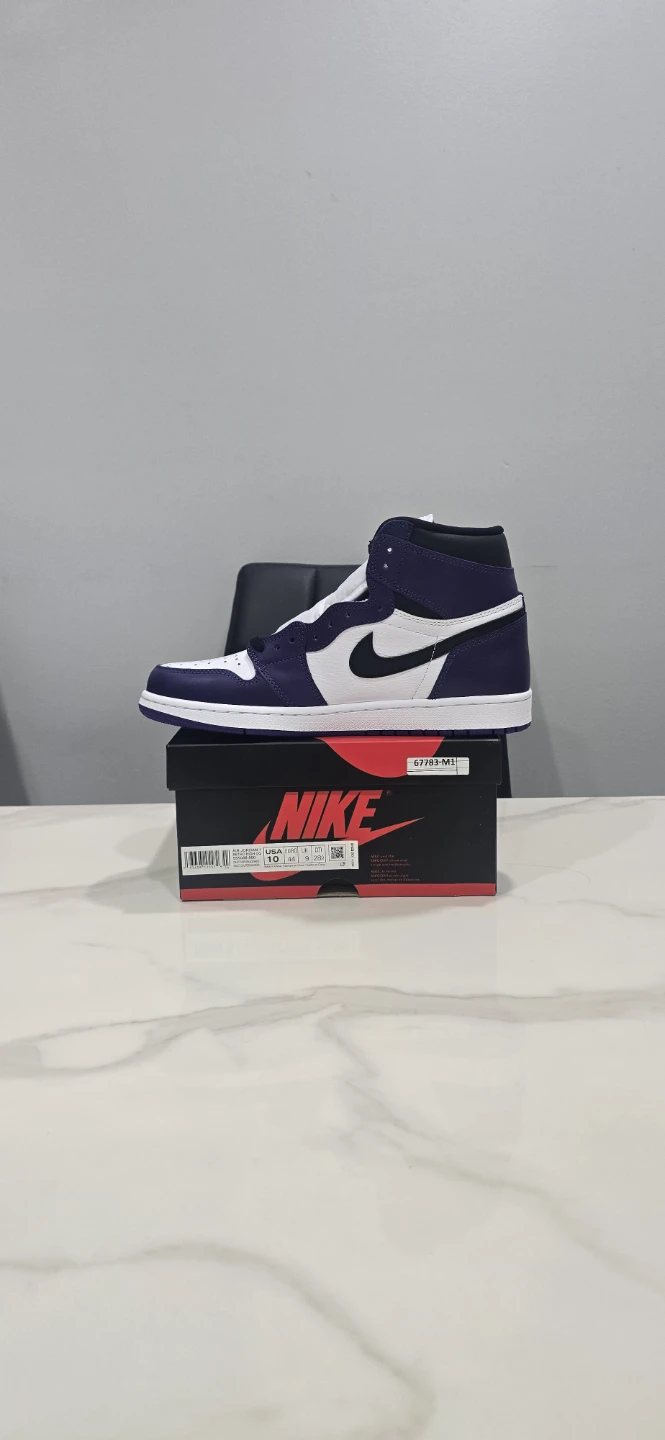 Air Jordan 1 Court Purple White size 10 - photo 3