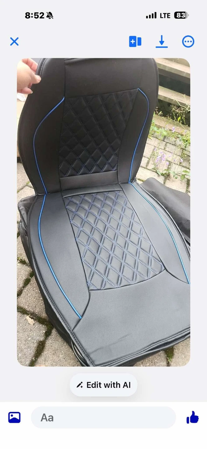 Ford F150 Seat Covers (Black/Blue) full set - photo 2