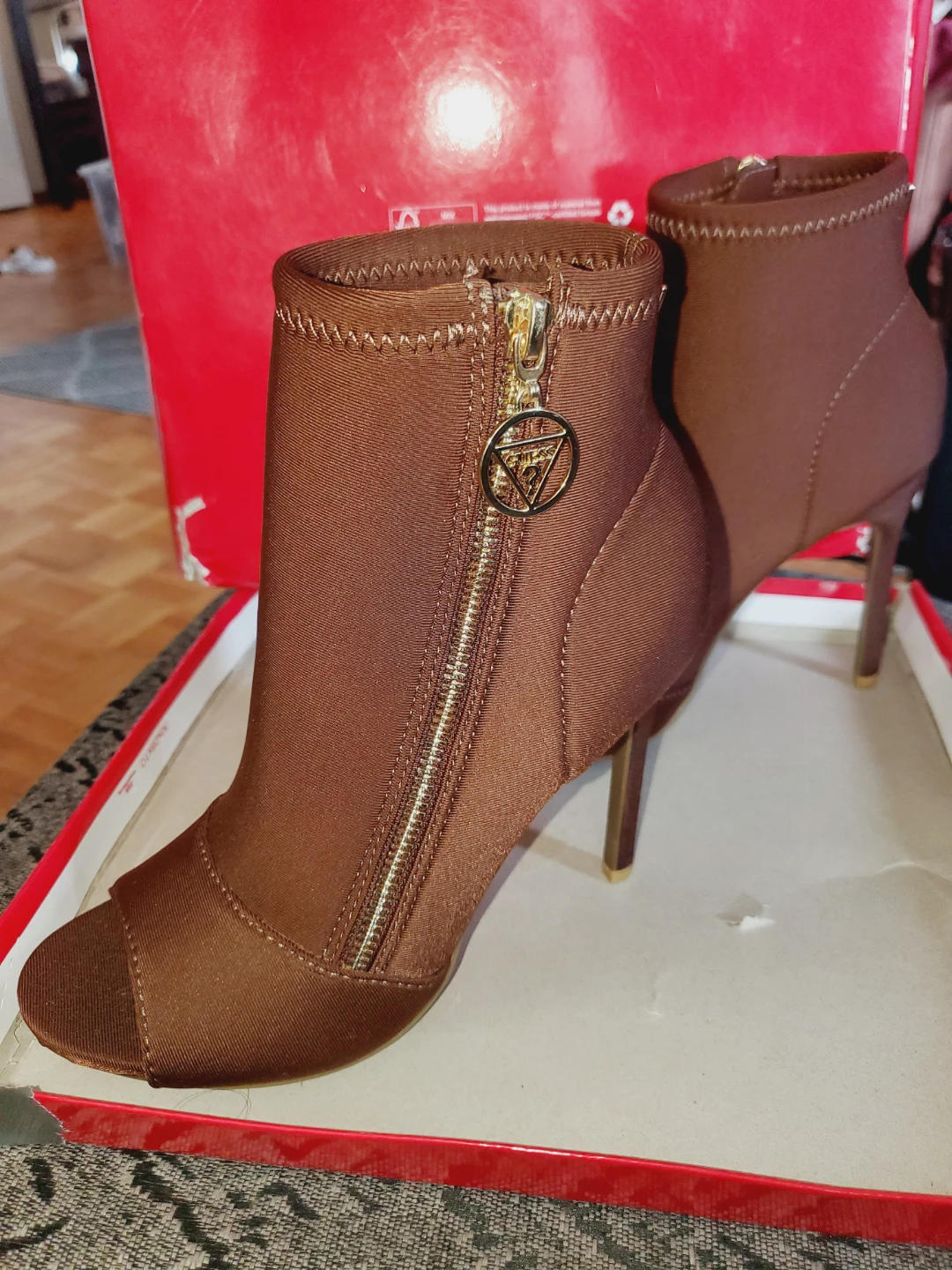 Guess Gfmonika Chocolate Heels - Size 7