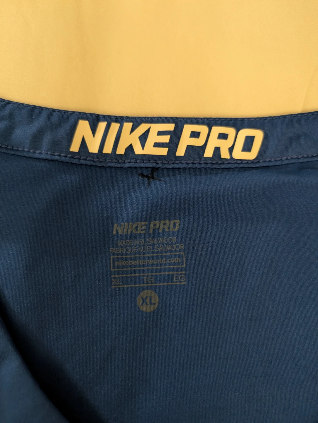 Nike Pro Blue V-Neck T-Shirt for gym running workouts - photo 3