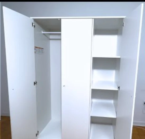 White 3-Door Wardrobe