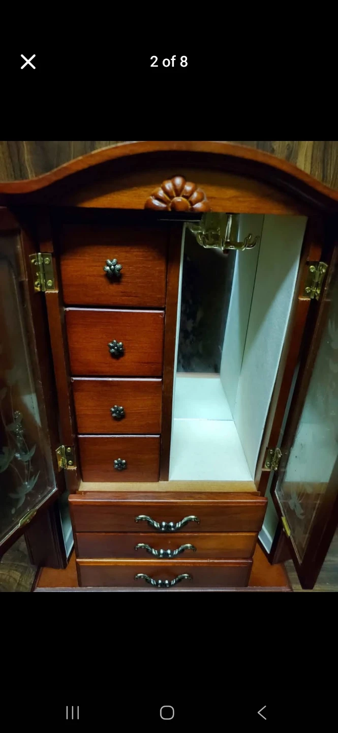 Wooden Jewellery Box Armoire - photo 3