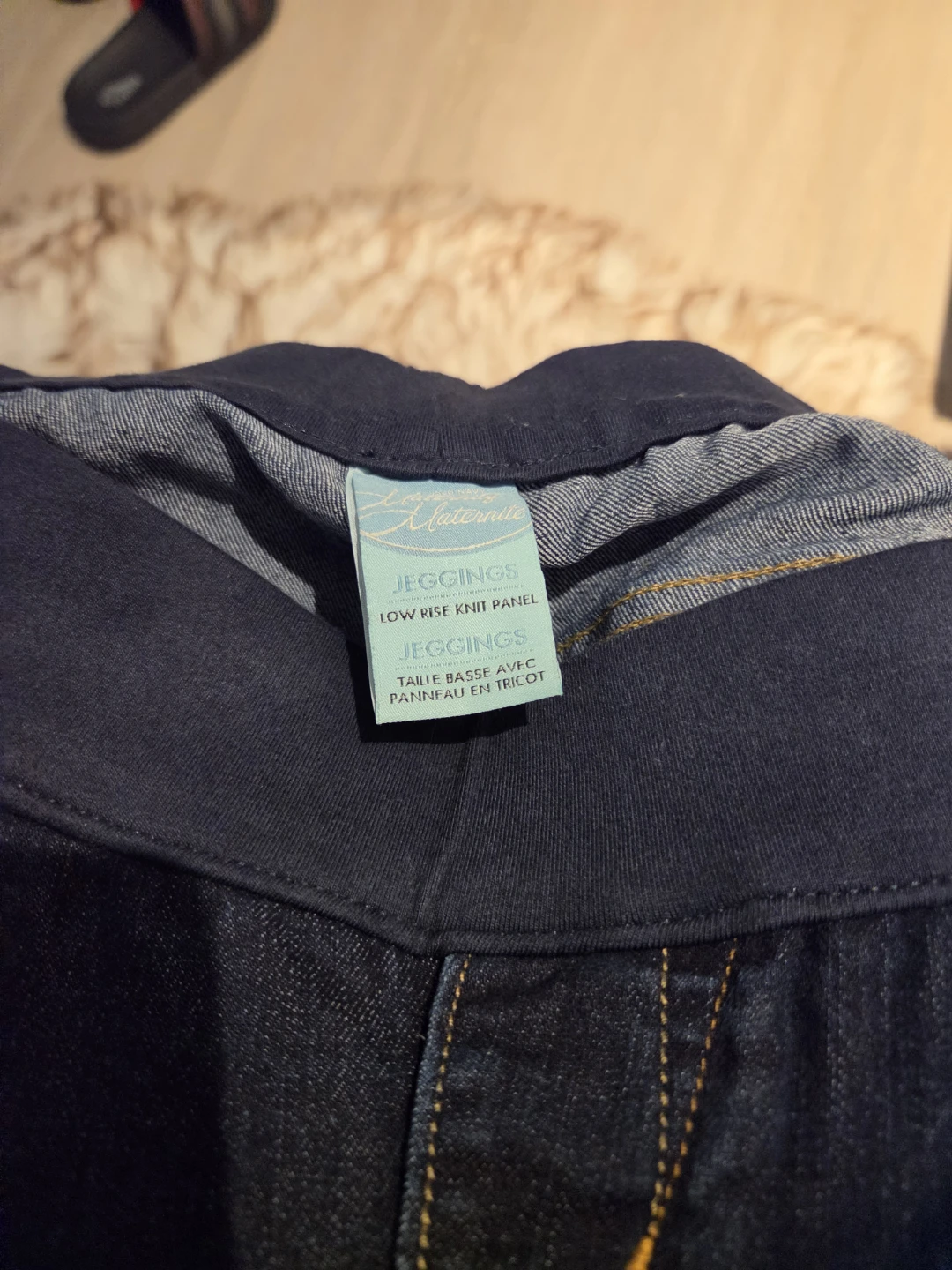 Maternité Jeggings Low Rise Knit Panel
