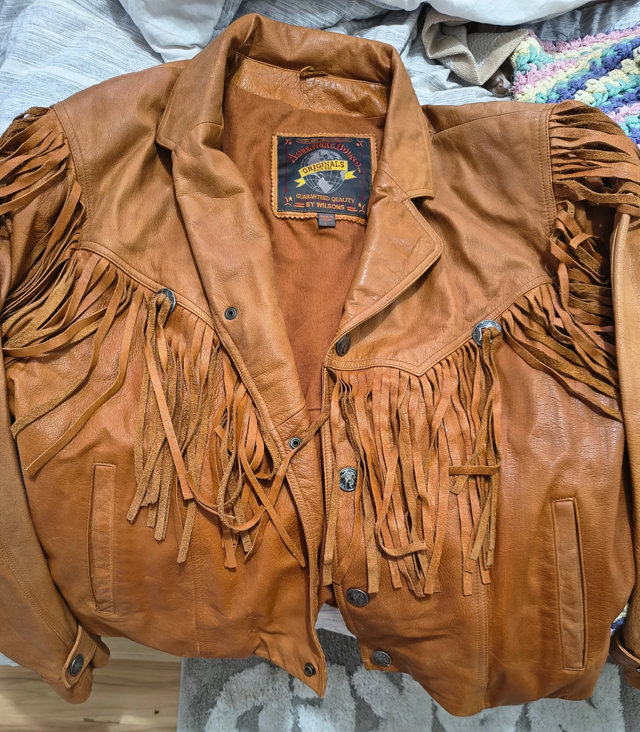 Adventure Bound Originals Leather Fringe Jacket