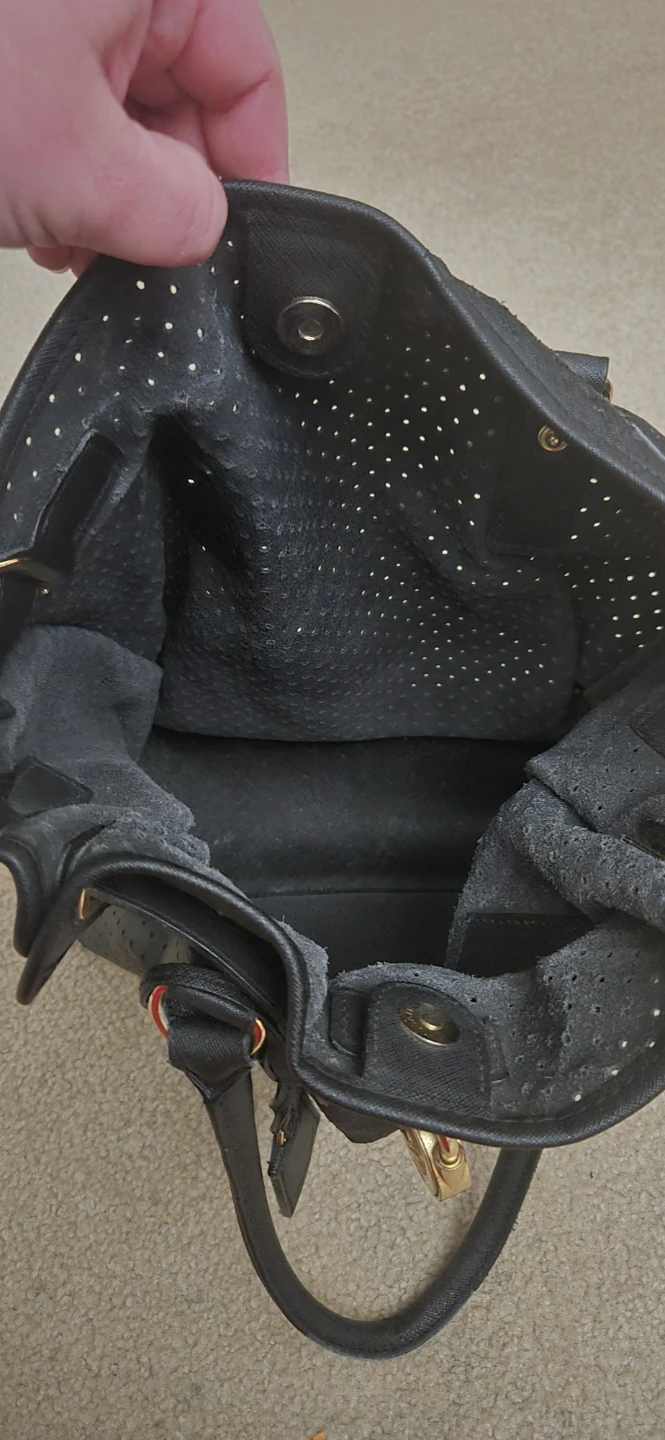 Michael Kors Black Perforated Leather Tote Bag - photo 3