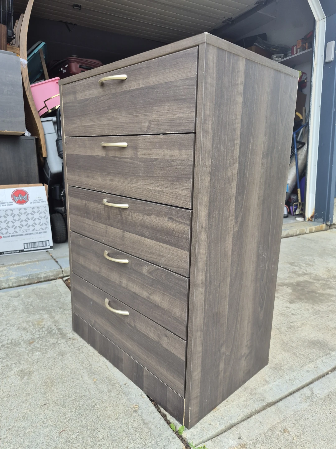 Dark Wood 5-Drawer Dresser - photo 2