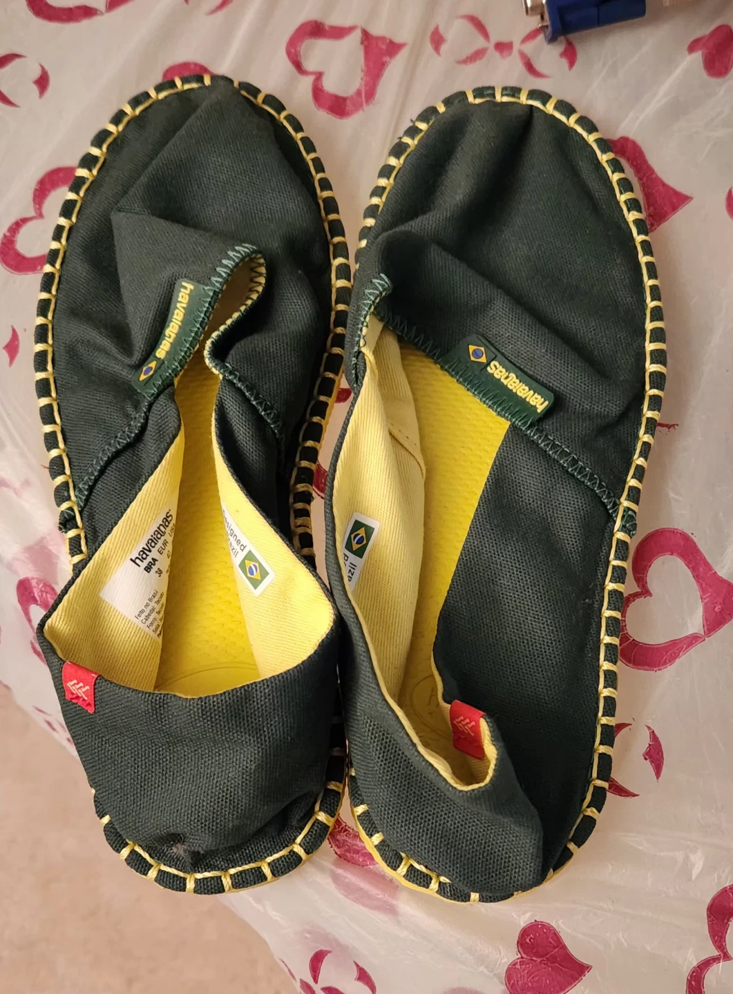 New Havaianas Espadrille Shoes - Green, Size 38