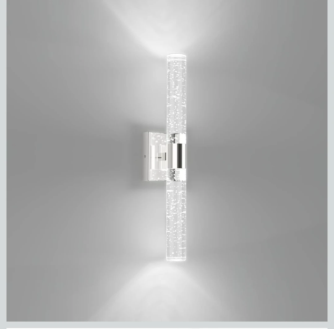 Tipace Crystal Bubble Sconce Light Fixture - Chrome