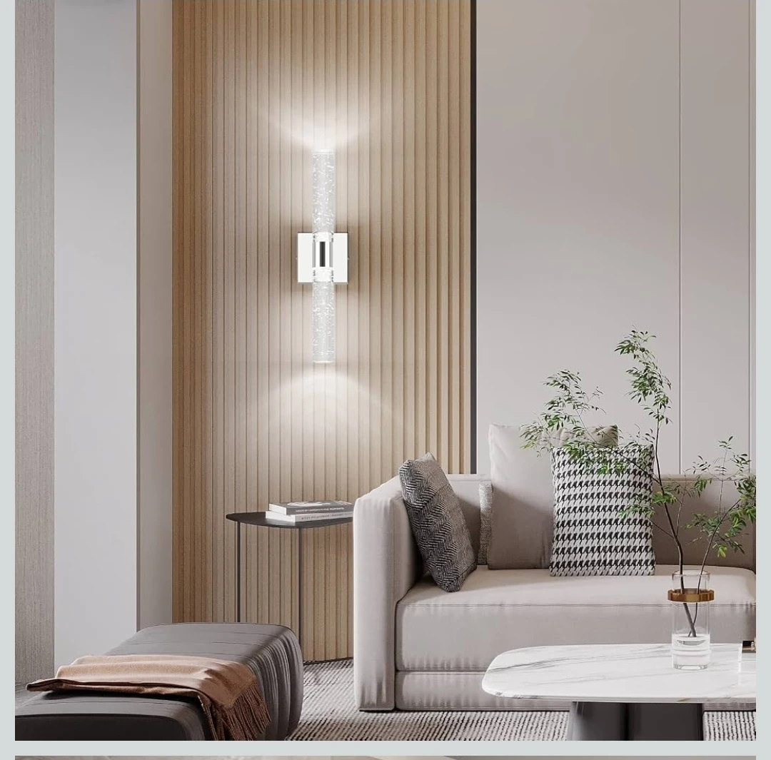 Tipace Crystal Bubble Sconce Light Fixture - Chrome - photo 5