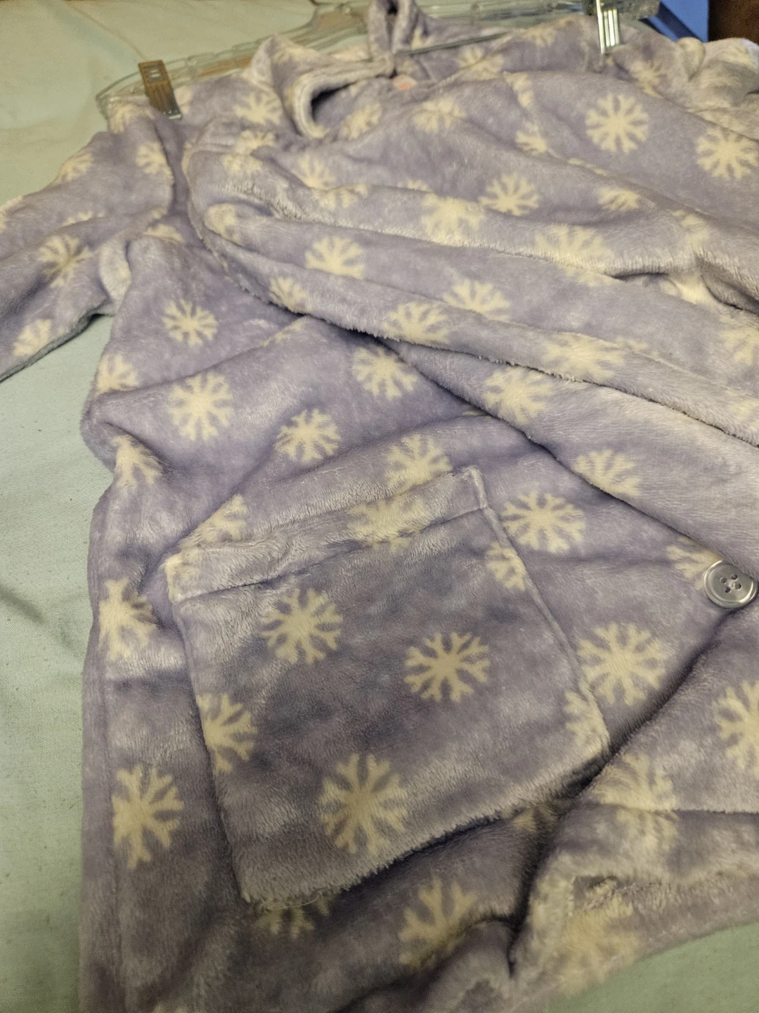 Purple Snowflake Fleece Pajama Set - photo 3
