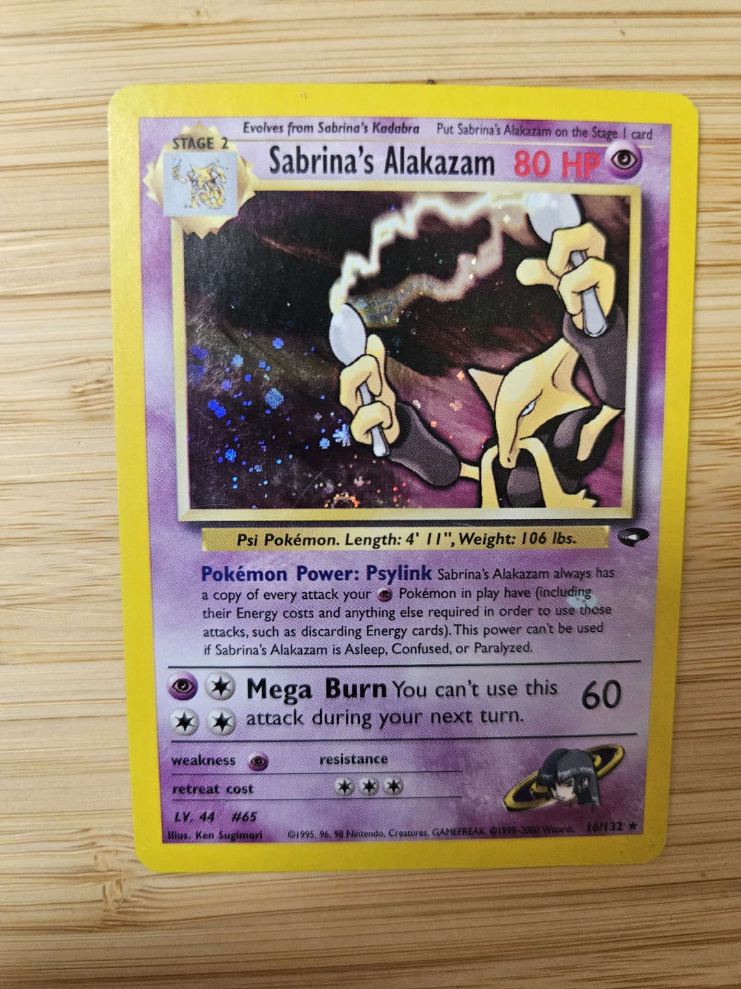 Pokémon Sabrina's Alakazam –Holo Rare – Vintage - photo 2