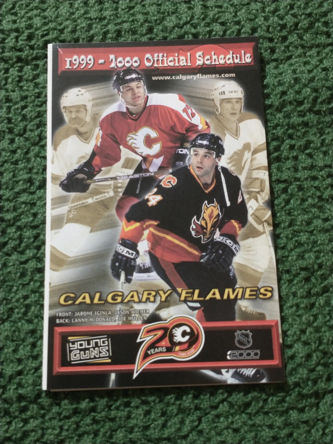 Calgary Flames 1999-2000, 20th Anniversary Official Schedule