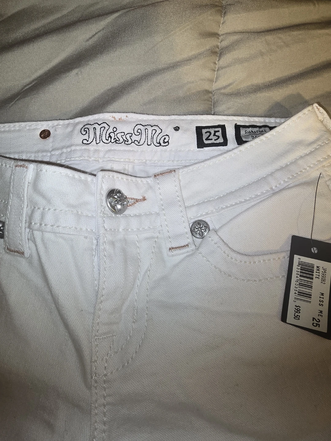 Miss Me White Denim Jeans Size 25