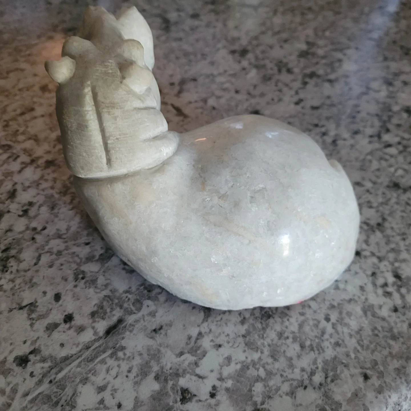 White Marble Hippo Figurine