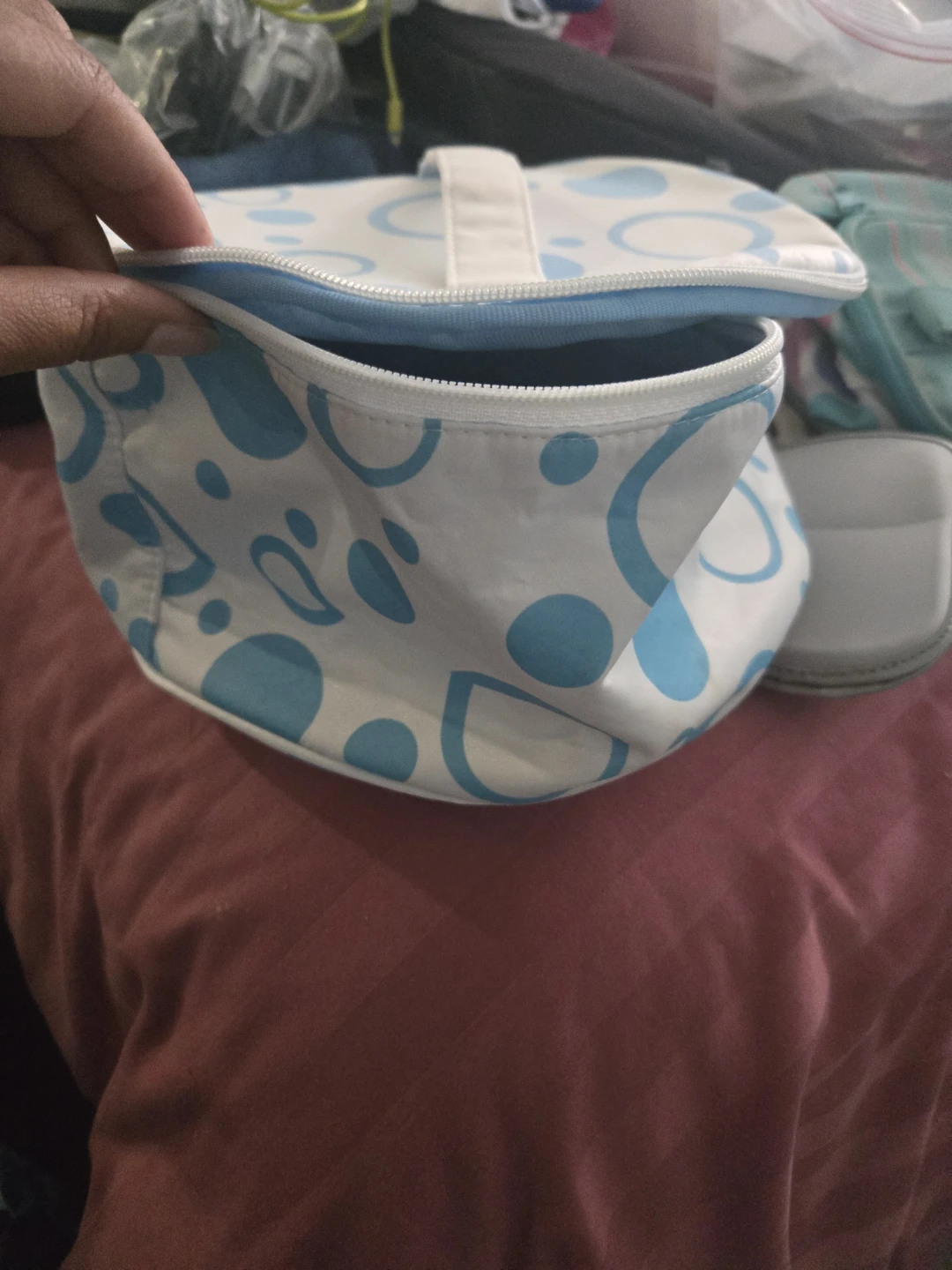 2 piece circle makeup/storage bag