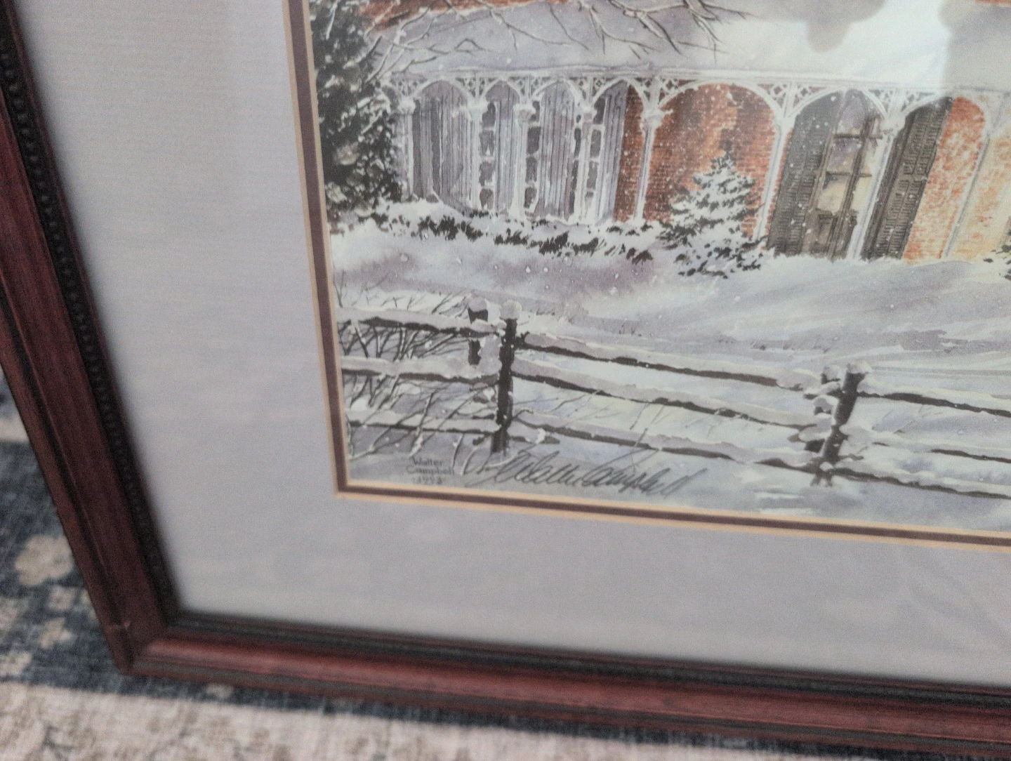 Framed Winter Scene Print - photo 2