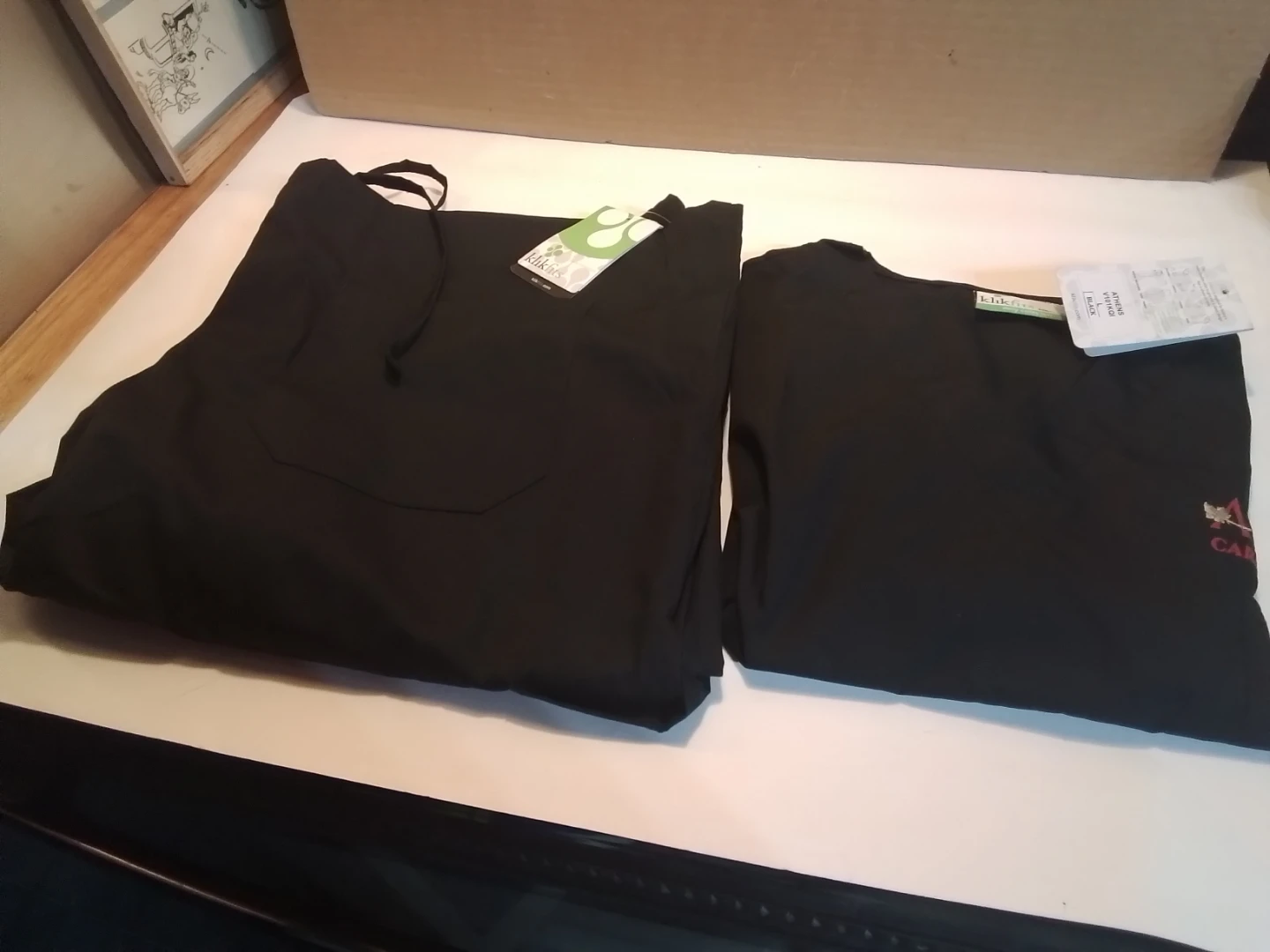 KlkFITS Athens Scrub Top - Black, Size L