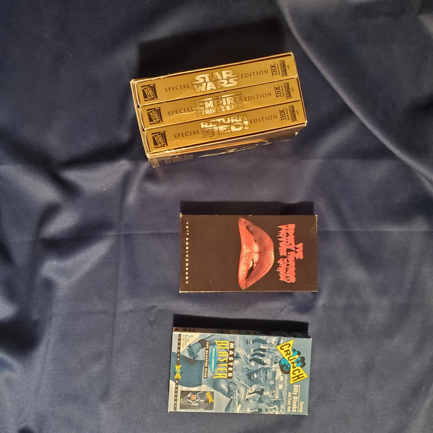 VHS Star Wars trilogy, Rocky Horror and workout