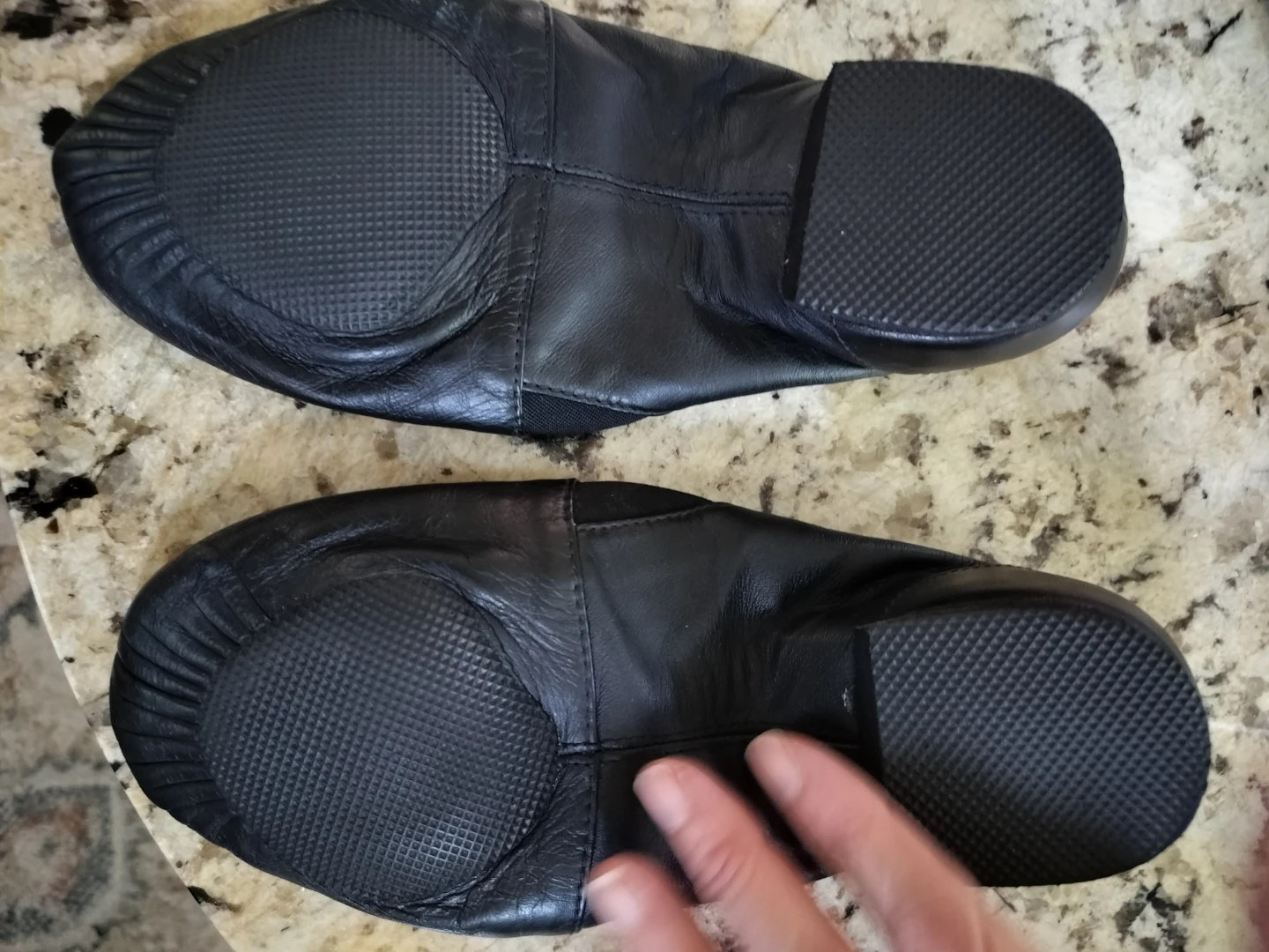 Black Leather Jazz Shoes - size 7 - photo 2