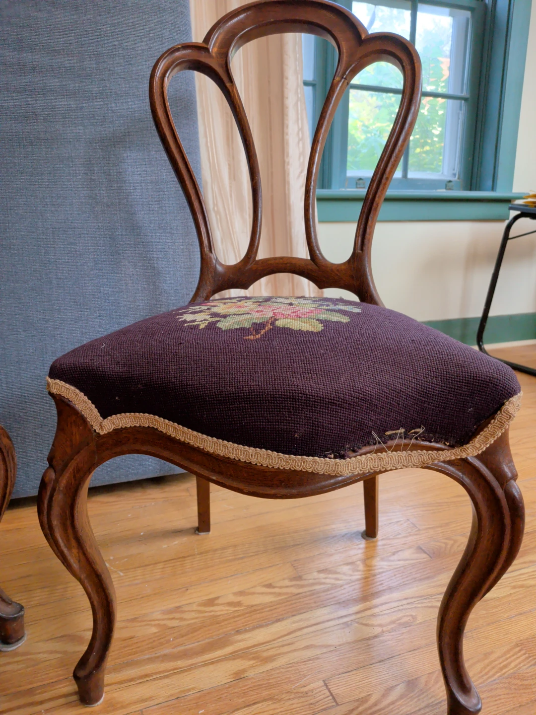Vintage Needlepoint Accent Chairs (Set of 2) - photo 5