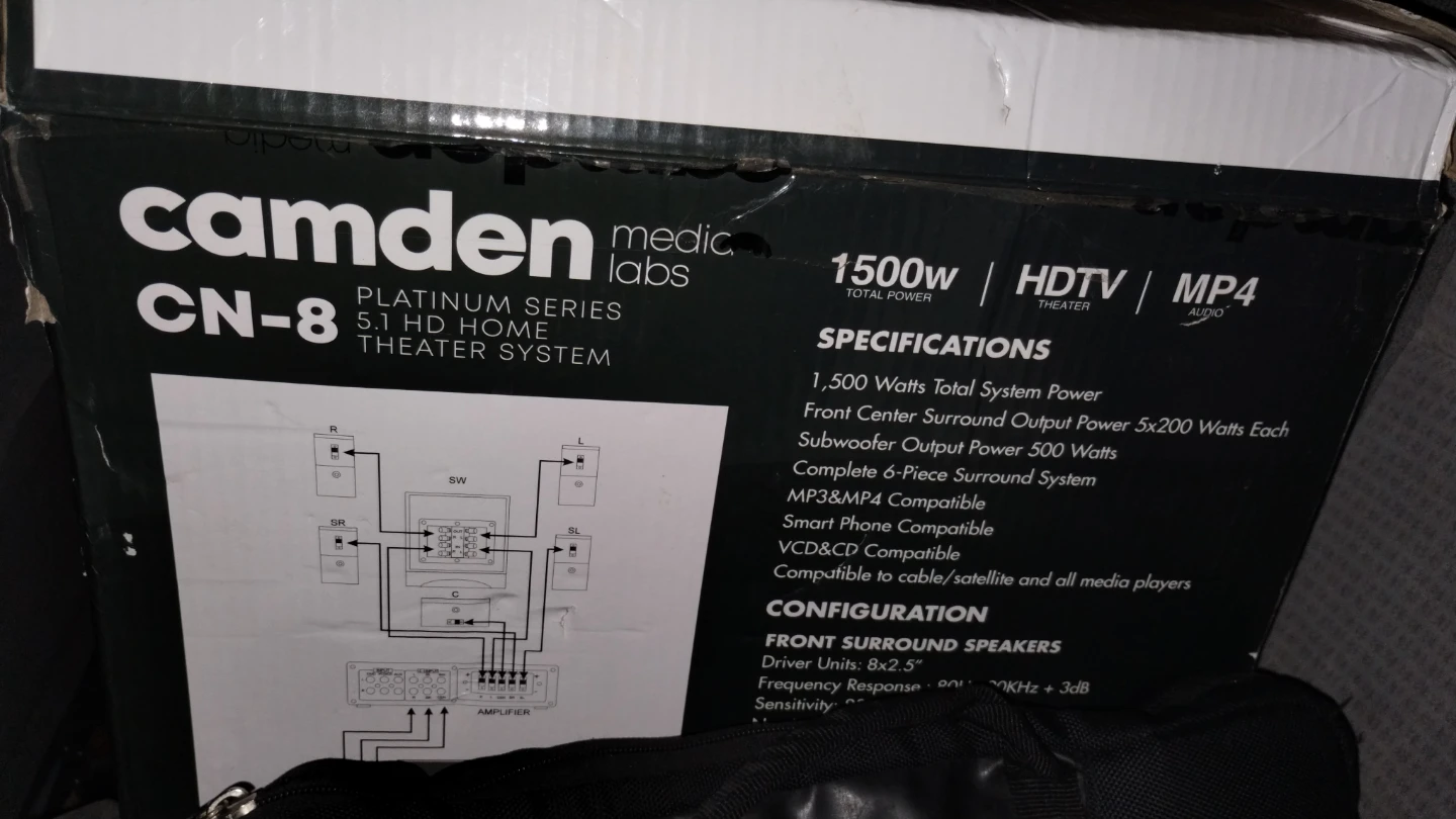 Camden CN-8 Platinum Series 5.1 HD Home Theater System