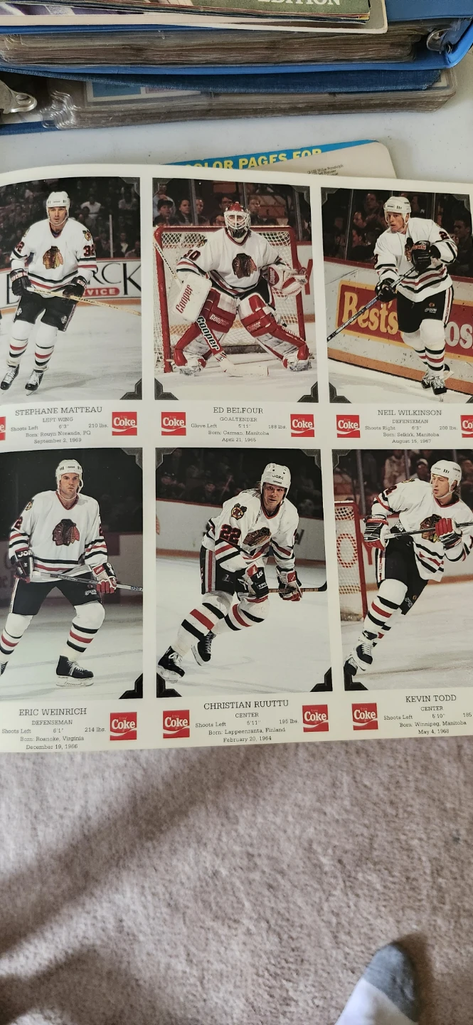 Chicago Blackhawks Champions Newspaper and 93 -94 photo album - photo 4