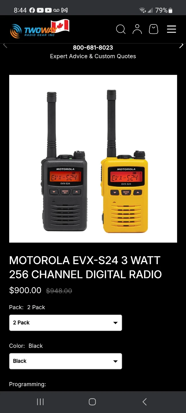 Motorola evx-s24  two way radios