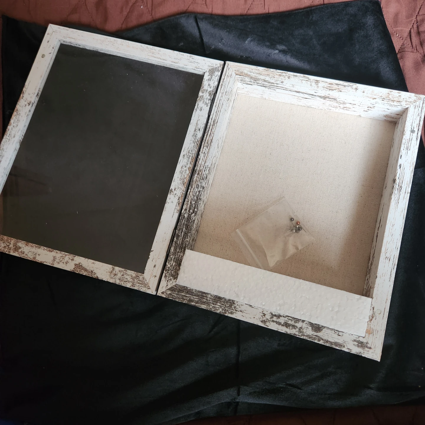Distressed White Shadow Box Frame - photo 2