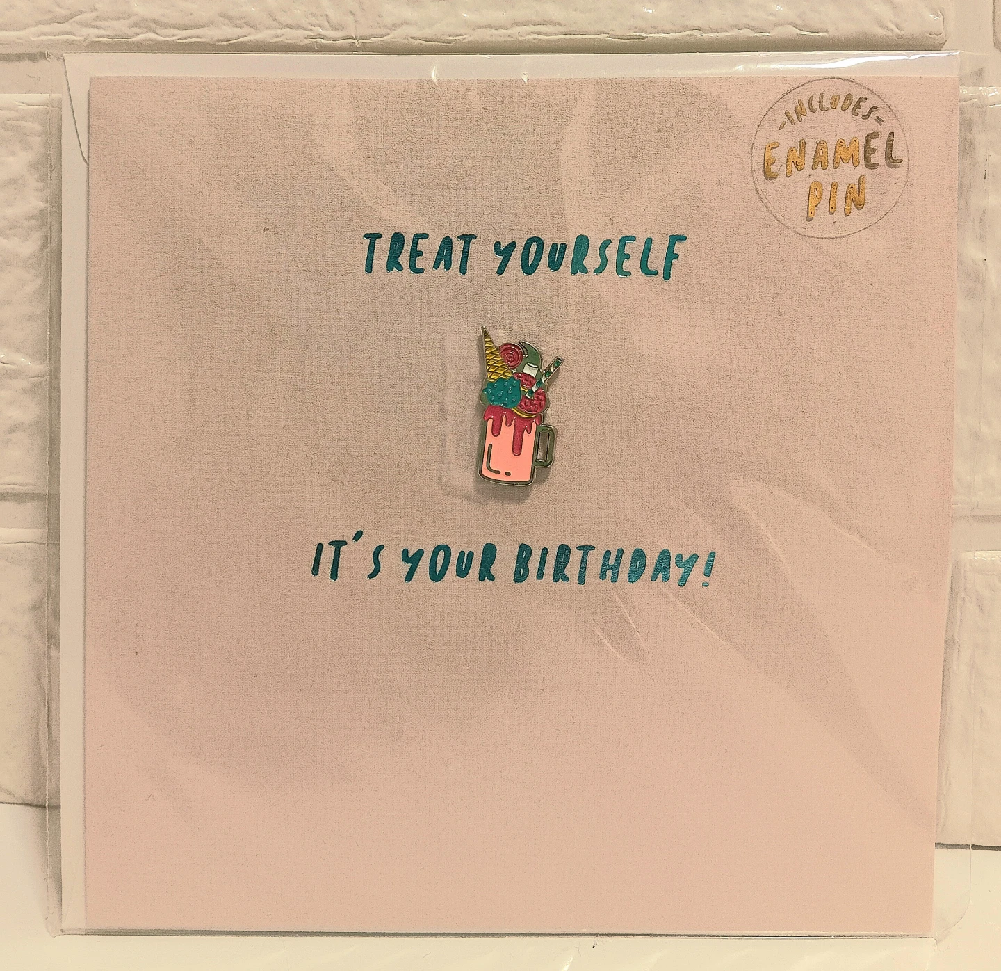🎂Marcel Schurman Birthday Greeting Card with Enamel Pin🎂