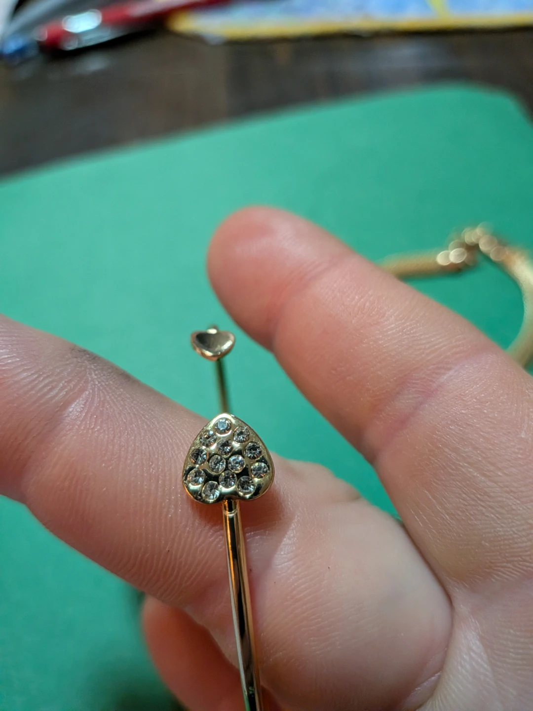 Free cycle. 3 Gold Tone Bracelets With Charms/ Rhinestones. - photo 2