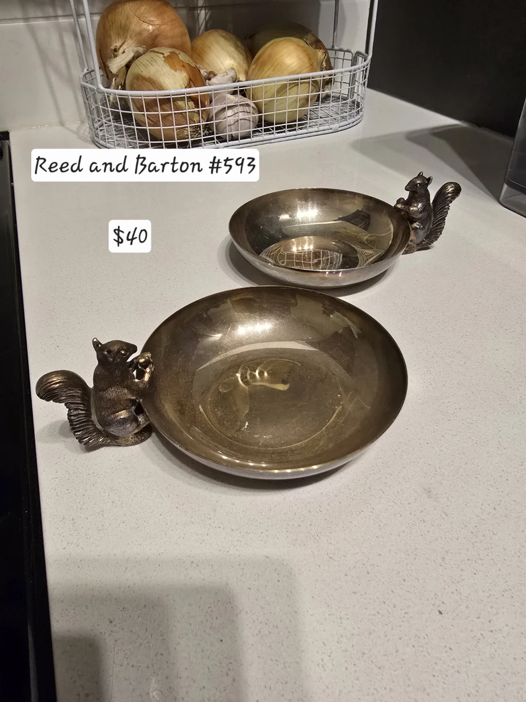 Reed and Barton #593 Squirrel Dishes