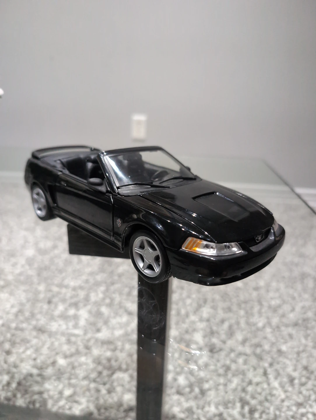 Black Ford Mustang GT Convertible Model Car