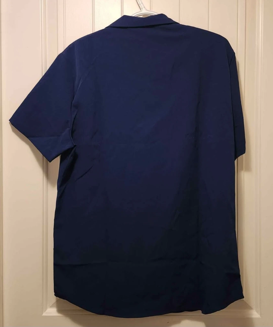 Navy Blue Short Sleeve Button-Up Shirt - photo 2