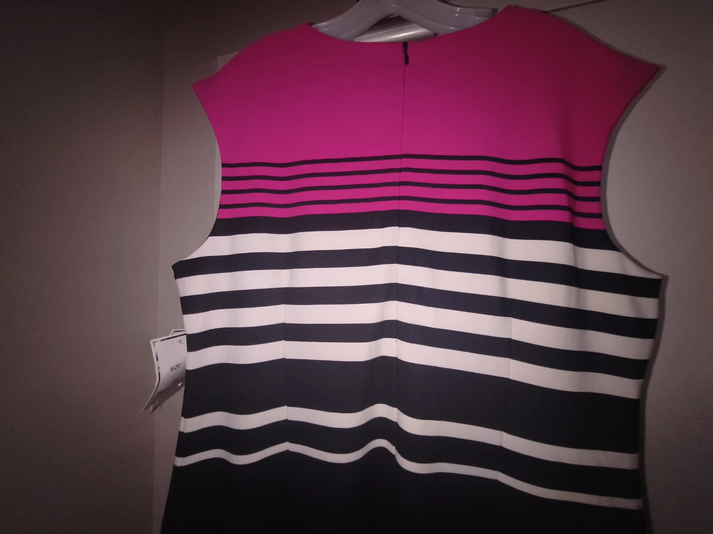 Phase Seven Pink and Striped Sleeveless Dress Size 18 - photo 5