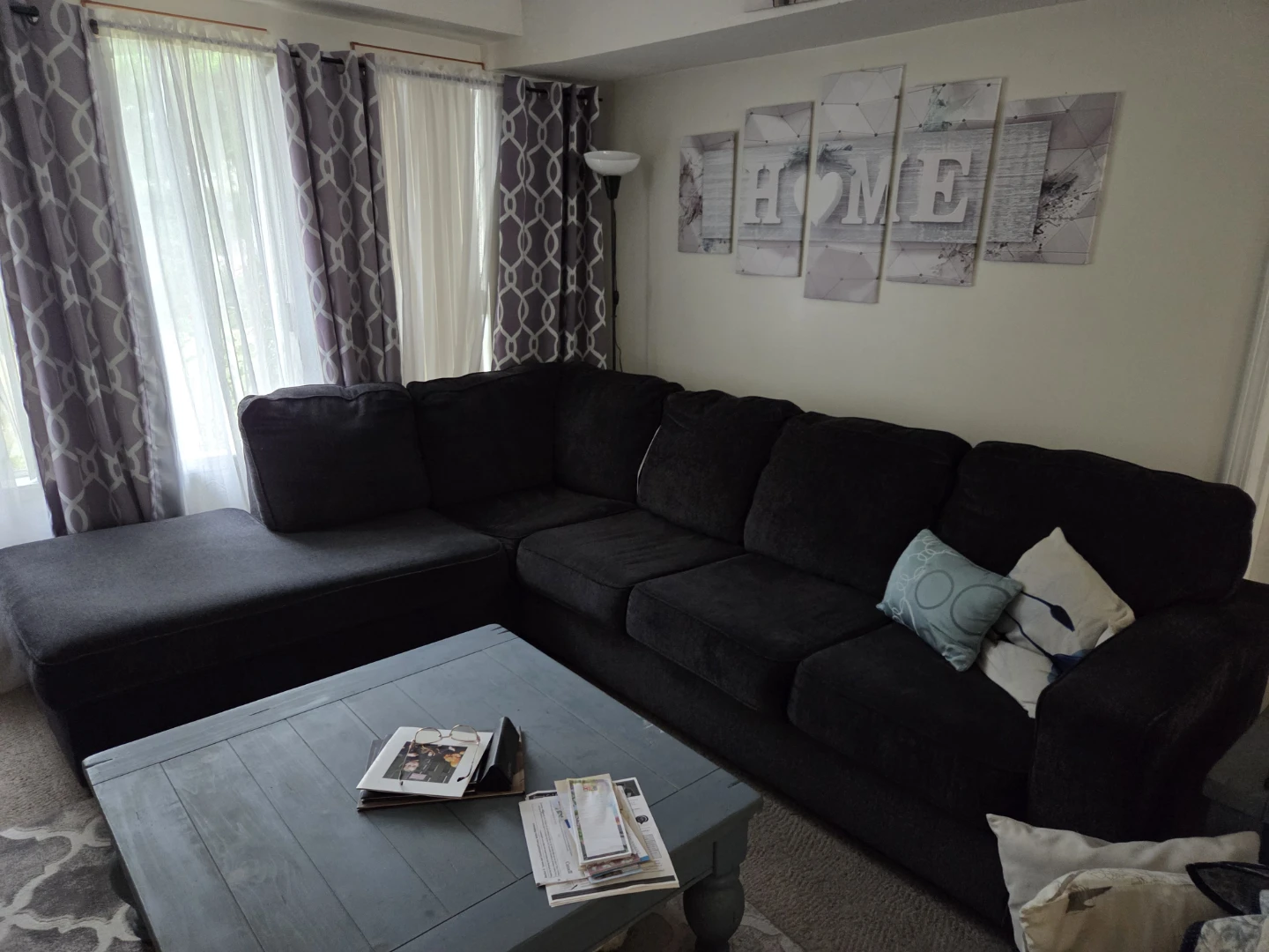 Dark Grey Sectional Sofa - photo 3