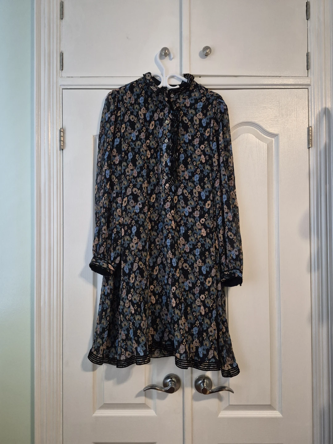 Size 12 (L/XL) Tory Burch Deneuve Floral Plissé Pleated Dress - photo 3