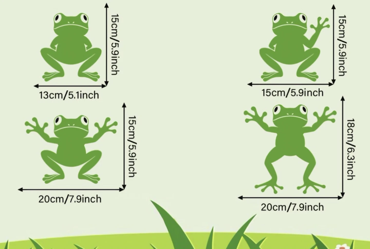 Happy Green Frog Peel & Stick Wall Stickers Vinyl Wall Art - photo 5