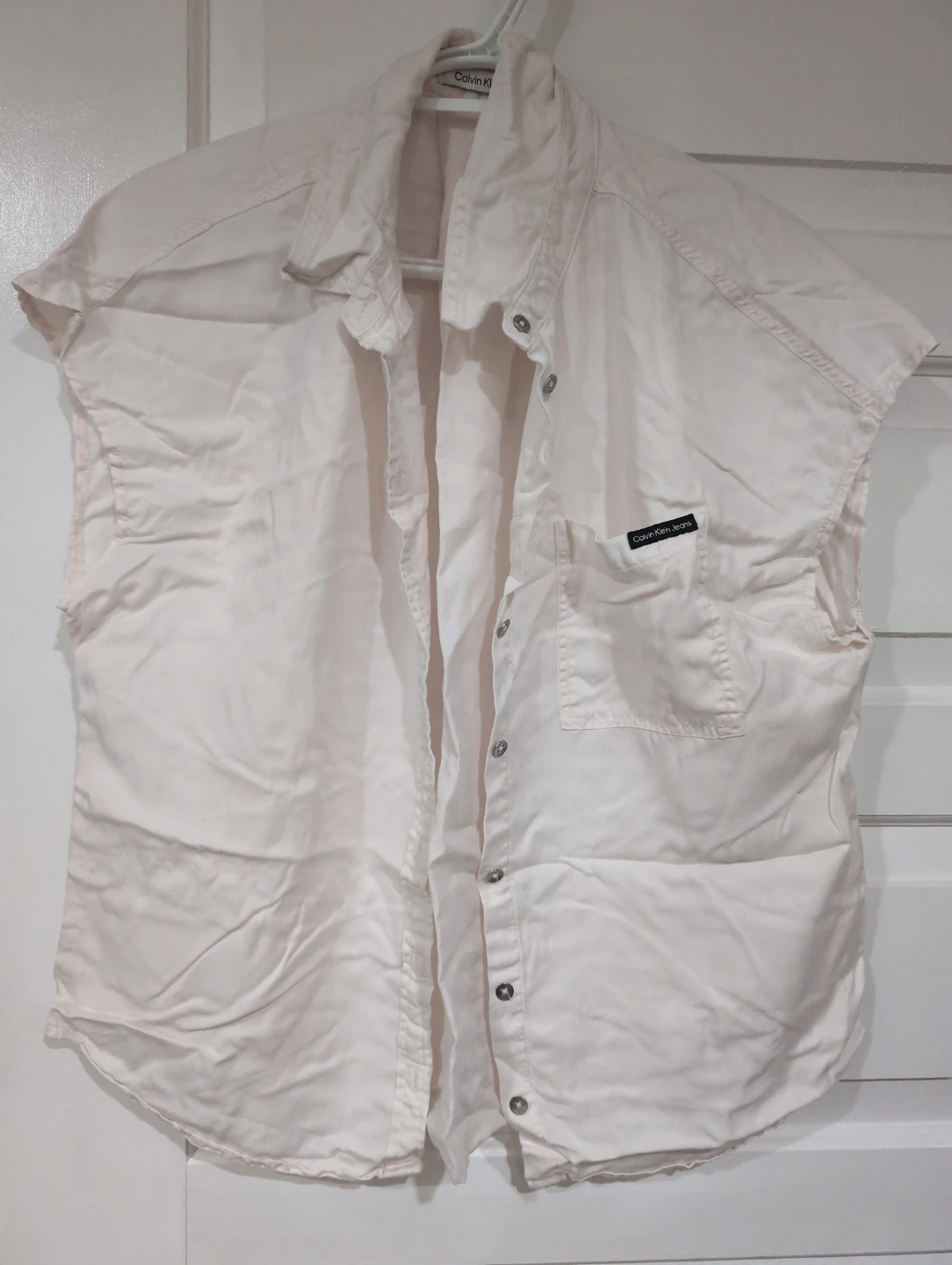 Calvin Klein Jeans Sleeveless Button Up Shirt