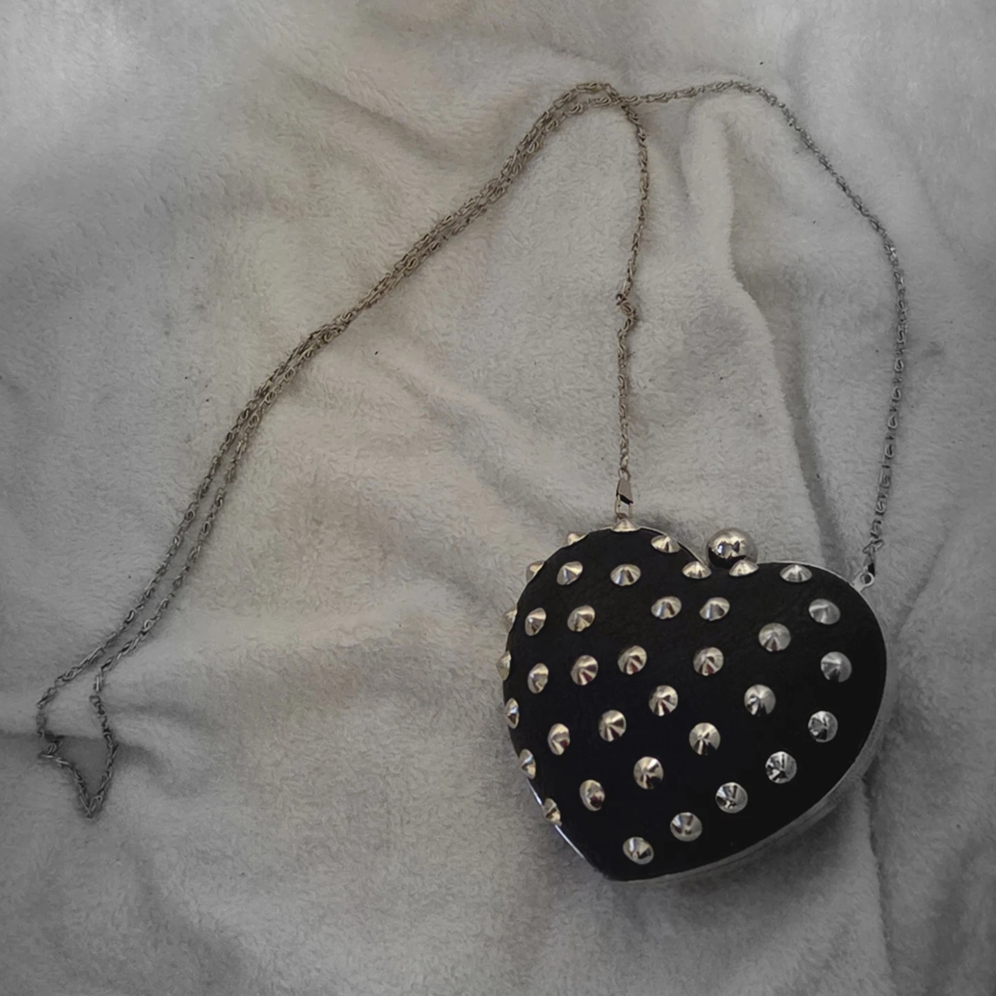 Heart Shaped Studded Clutch Purse - photo 2