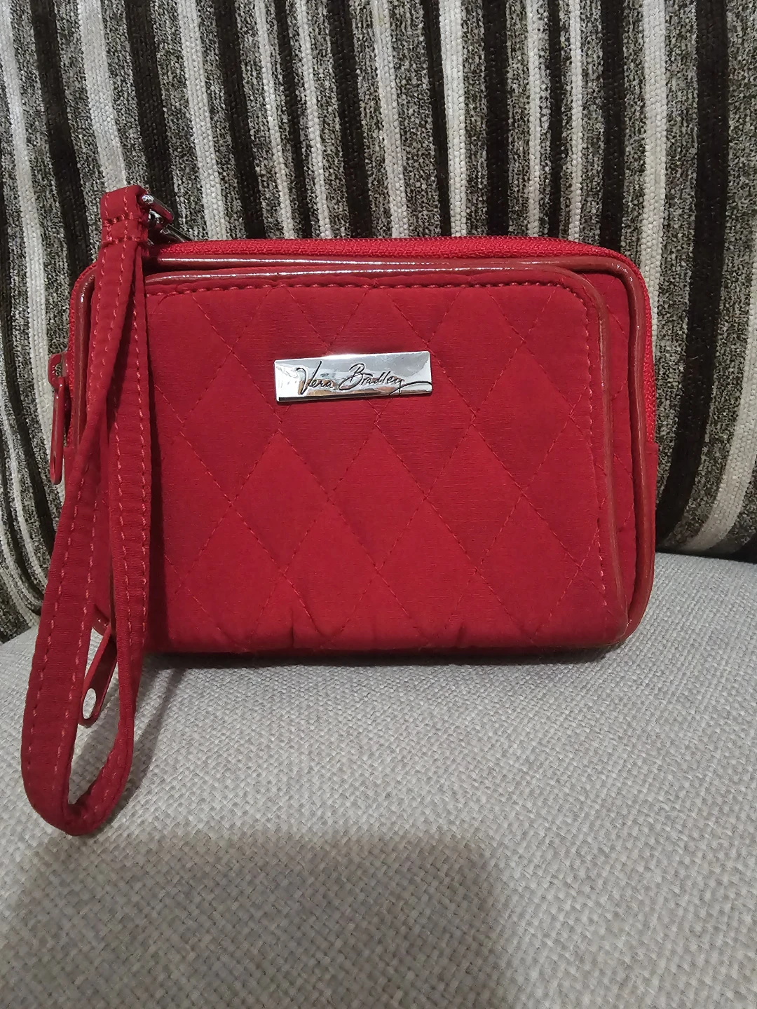 Vera Bradley Red Quilted Wristlet