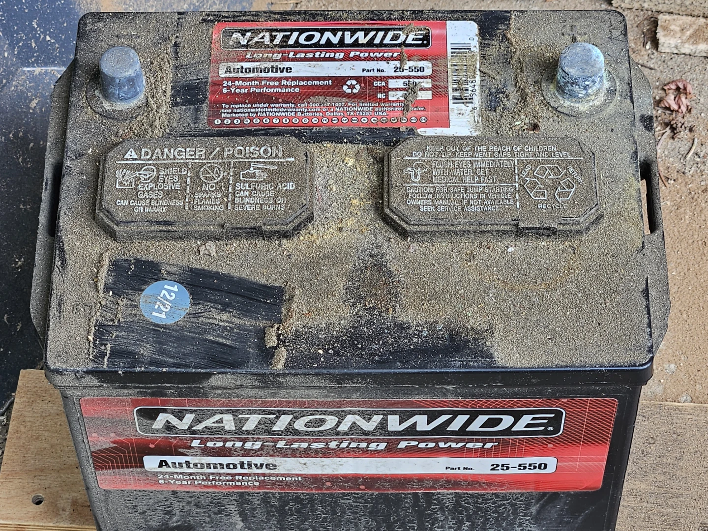 Nationwide Automotive Battery 25-550
