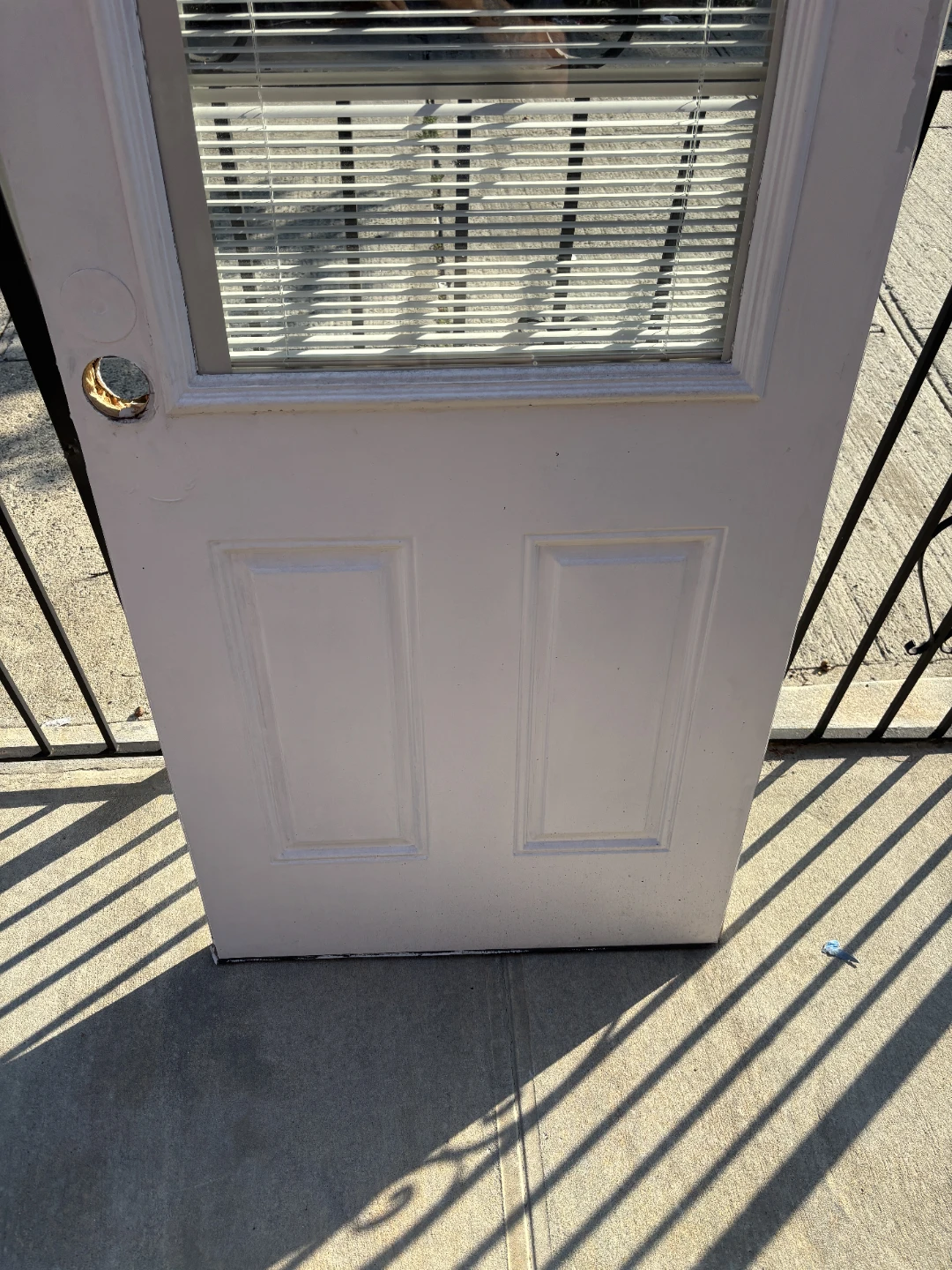 79 x 31 1/2 White Exterior Door with Built-in Blinds - photo 3