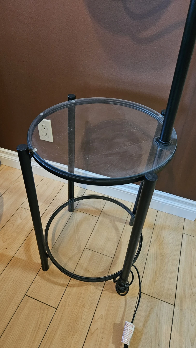Ikea Side Table with Floor Lamp